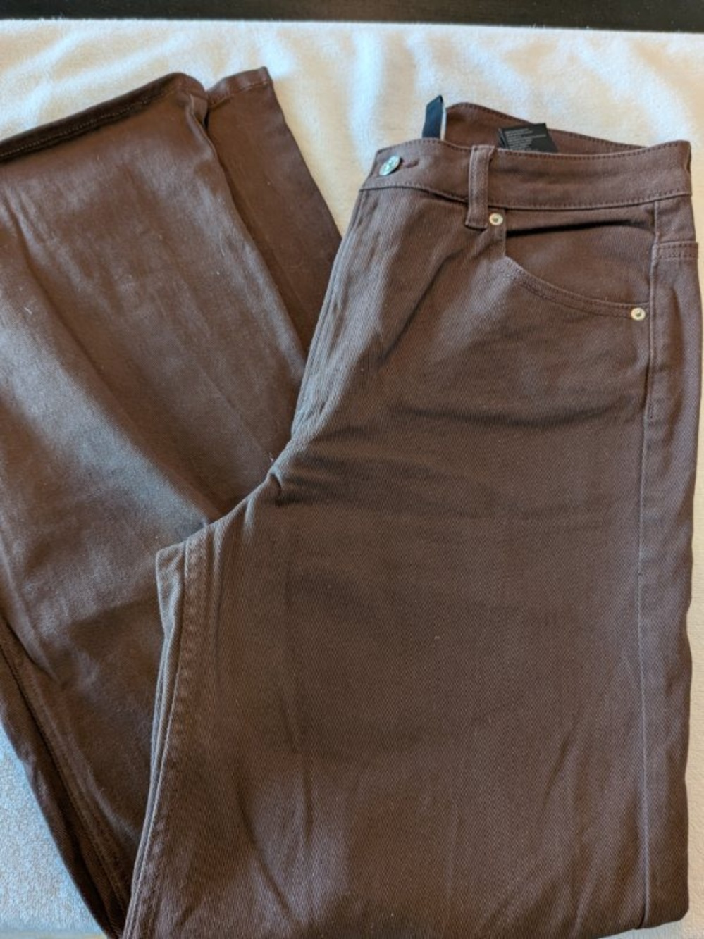 H&M Women’s Straight Leg Jeans in Dark Brown